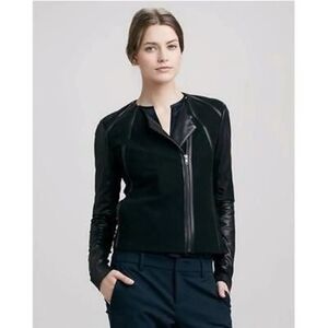 Vince Black Leather Moto Jacket